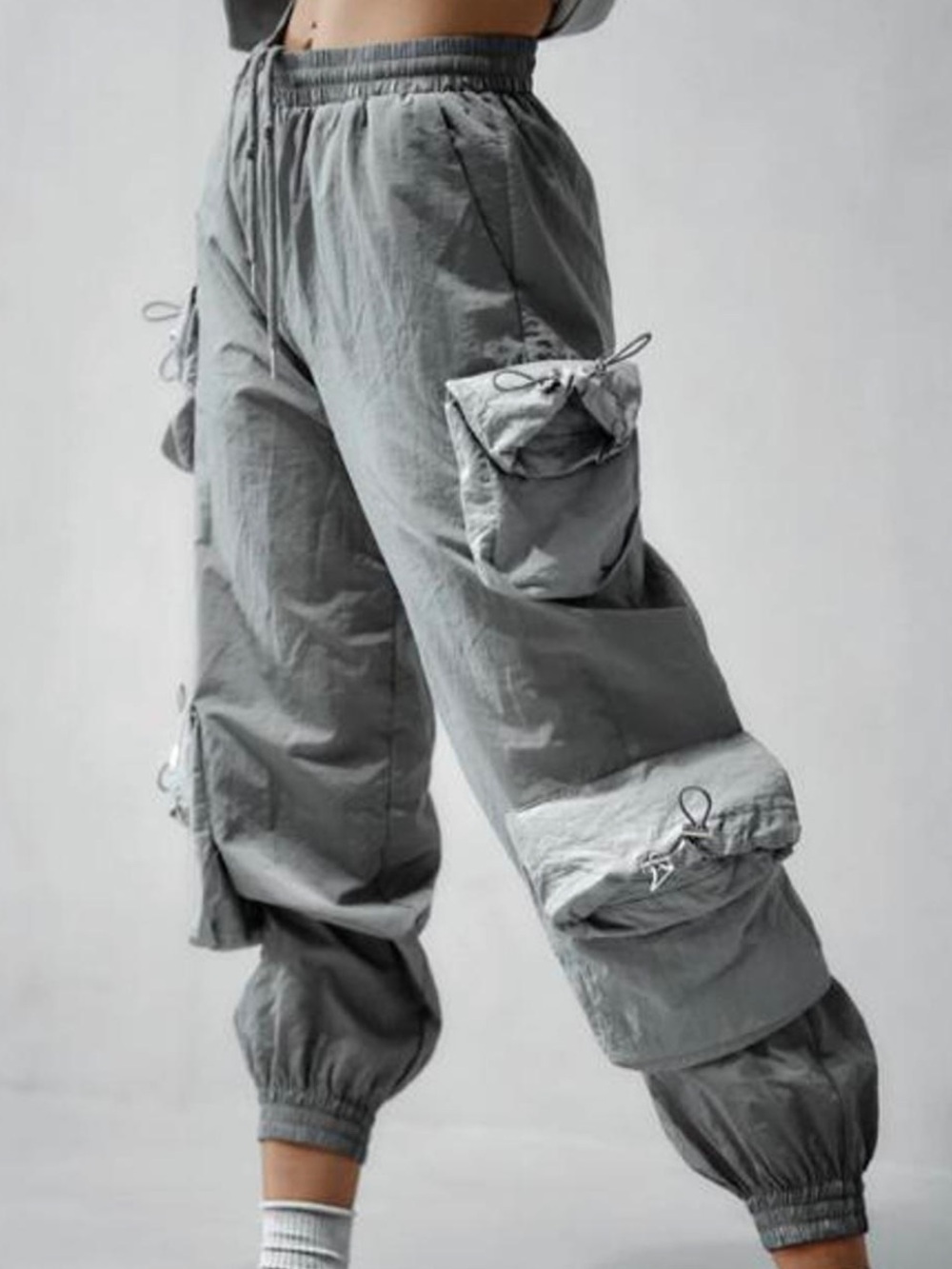 Sisters and Seekers Grey Cargo Jogger Pants